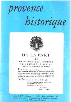 Provence historique n° 145