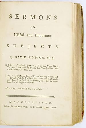 Seller image for Sermons on Useful and Important Subjects for sale by Blackwell's Rare Books ABA ILAB BA