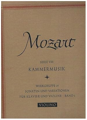 Seller image for Neue Ausgabe samtlicher Werke in verbindung mit den Mozartstadten Augsburg, Salzburg und Wien Herausgegeben von der Internationalen Stiftung Mozarteum Salzburg. Serie VIII: Kammermusik, werkgruppe 23: Sonaten und Variationen fur Klavier und Violine, Band 1 e Band 2. (Solo partiture per violino). for sale by Libreria Gull