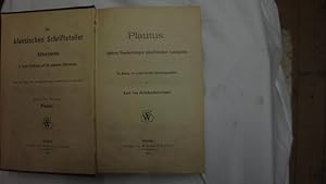 Bild des Verkufers fr Plautus. Sptere Bearbeitungen plautinischer Lustspiele. Ein Beitrag zur vergleichenden Litteraturgeschichte. zum Verkauf von Malota