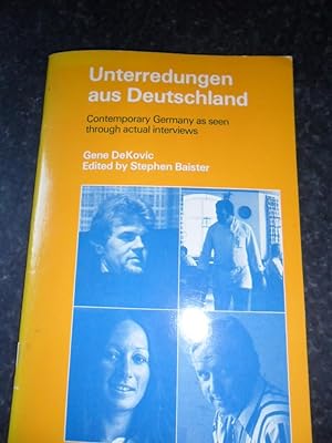 Imagen del vendedor de Unterredungen Aus Deutschland a la venta por Clement Burston Books