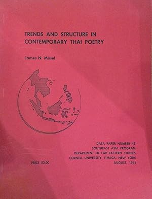 Seller image for Trends and structure in contemporary Thai poetry : with translations and bibliography (Cornell University. Department of Far Eastern Studies. Southeast Asia Program. Data paper, no. 43) for sale by Joseph Burridge Books
