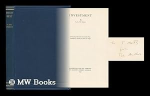 Image du vendeur pour Investment, by L. L. B. Angas; Forecasting Movements in Security Prices, Technique of Trading in Shares for Profit mis en vente par MW Books Ltd.