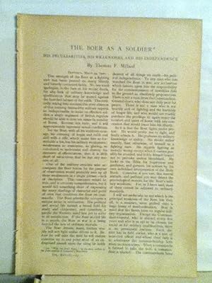 Seller image for The Boer As A Soldier: His Peculiarities, His Weaknesses, And His Independence for sale by Legacy Books II