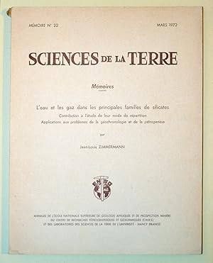 SCIENCES DE LA TERRE: L'EAU & LES GAZ DANS LES PRINCIPALES FAMILLES DE SILICATES.