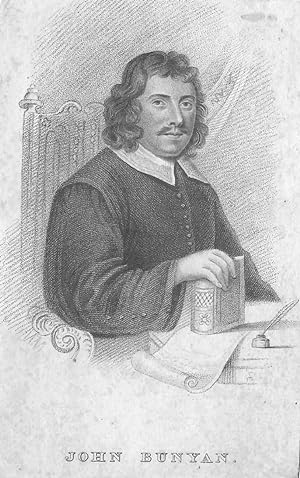 Bunyan, J. - Author of 'pilgrim's progress' - an Original Antique Engraved Portrait