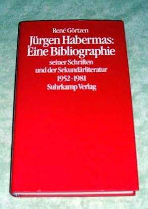 Jürgen Habermas. eine Bibliographie seiner Schriften und der Sekundärliteratur 1952 - 1981.