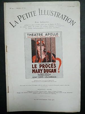 Imagen del vendedor de La Petite Illustration. Revue Hebdomadaire. N 435. Thatre: N 232. Bayard Veiller. Le Procs de Mary Dugan. a la venta por Carmichael Alonso Libros