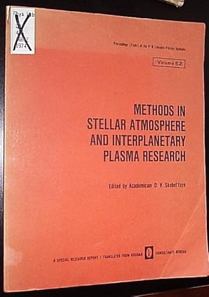 Seller image for Methods in Stellar Atmosphere and Interplanetary Plasma Research for sale by Virtual Books