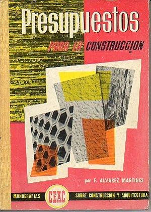 Seller image for PRESUPUESTOS PARA LA CONSTRUCCIN. 5 ed. for sale by angeles sancha libros