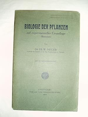 Biologie der Pflanzen auf experimenteller Grundlage (Bionomie)