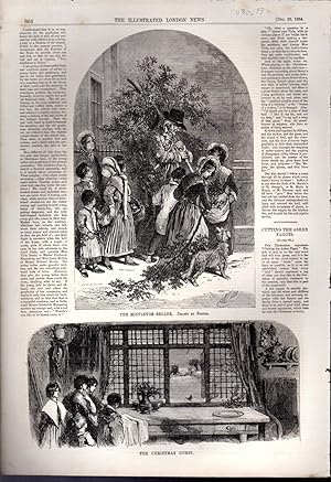 Bild des Verkufers fr ENGRAVING: "The Mistletoe Seller". engravings from The Illustrated London News, December 23, 1854 (Christmas Supplement) zum Verkauf von Dorley House Books, Inc.