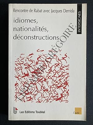 IDIOMES, NATIONALITES, DECONSTRUCTIONS