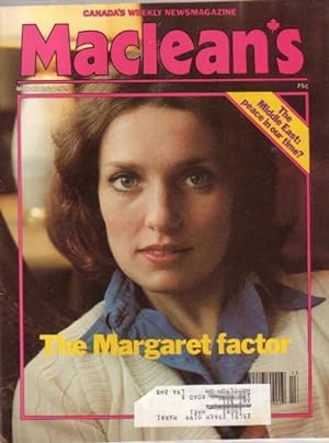 Bild des Verkufers fr MacLean's Canada's Weekly Newsmagazine, March 26, 1979,.The Margaret Trudeau Factor, Glen Loates, +++ zum Verkauf von Nessa Books