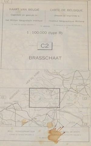 Brasschaat. C2 1:100000 Map. Kaart Van Belgie/Carte De Belgique