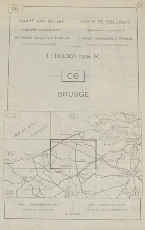 Brugge. C6 1:100000 Map. Kaart Van Belgie/Carte De Belgique