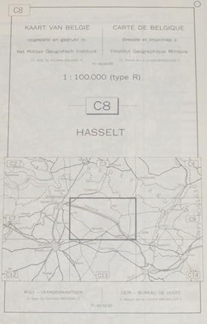 Hasselt. C8 1:100000 Map. Kaart Van Belgie/Carte De Belgique