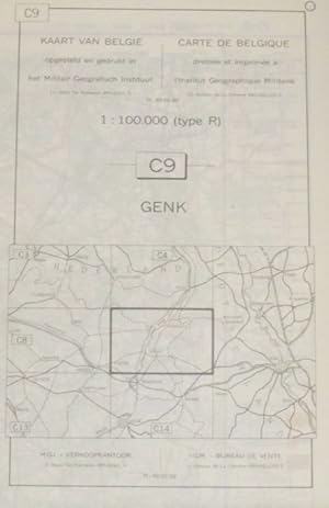 Genk. C9 1:100000 Map. Kaart Van Belgie/Carte De Belgique