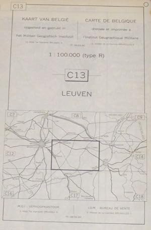 Leuven. C13 1:100000 Map. Kaart Van Belgie/Carte De Belgique