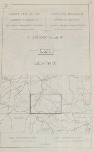 Bertrix. C21 1:100000 Map. Kaart Van Belgie/Carte De Belgique