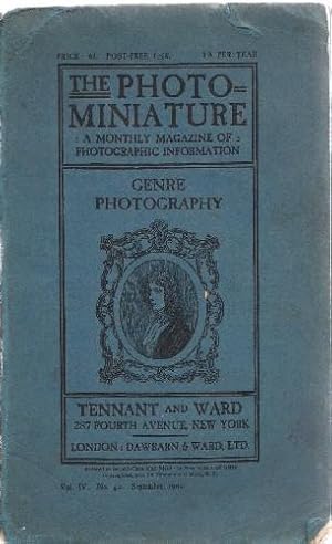 Imagen del vendedor de The Photo-Miniature A Monthly Magazine of Photographic Information Genre Photography. a la venta por Saintfield Antiques & Fine Books