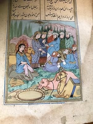 19th Century Illuminated Manuscript Book with 11 Miniatures