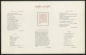Seller image for [Broadside]: Night People for sale by Between the Covers-Rare Books, Inc. ABAA