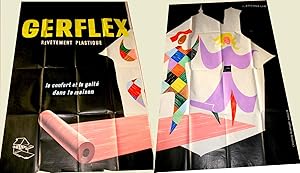 Bild des Verkufers fr Affiche - GERFLEX Revtement Plastique - Signe J. JACQUELIN zum Verkauf von JOIE DE LIRE