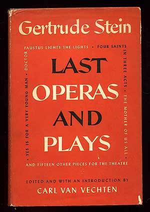 Seller image for Last Operas and Plays for sale by Between the Covers-Rare Books, Inc. ABAA
