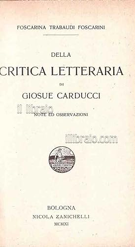 Della critica letteraria di Giosuè Carducci