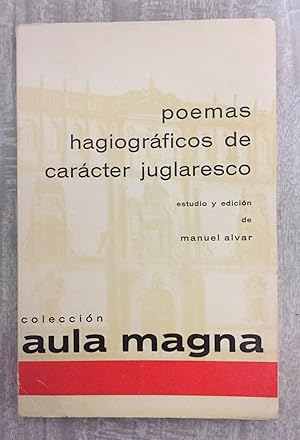 Seller image for POEMAS HAGIOGRFICOS DE CARCTER JUGLARESCO for sale by Librera Sagasta
