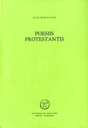 Imagen del vendedor de Poesiis protestantis. a la venta por LIBET - Libreria del Riacquisto