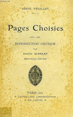 Seller image for PAGES CHOISIES for sale by Le-Livre