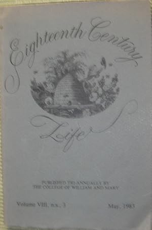 Bild des Verkufers fr Eighteenth Century Life Volume VIII, n.s., 3 - May , 1983 zum Verkauf von eclecticbooks
