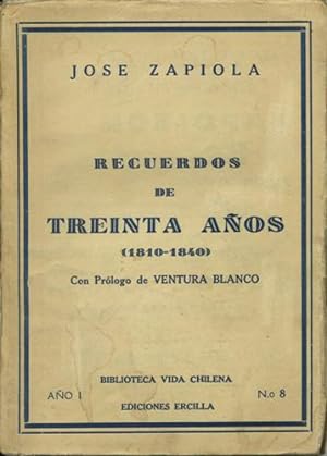 Bild des Verkufers fr Recuerdos de treinta aos (1810-1840) zum Verkauf von Kaaterskill Books, ABAA/ILAB