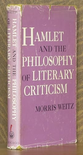 Imagen del vendedor de HAMLET AND THE PHILOSOPHY OF LITERARY CRITICISM a la venta por Andre Strong Bookseller