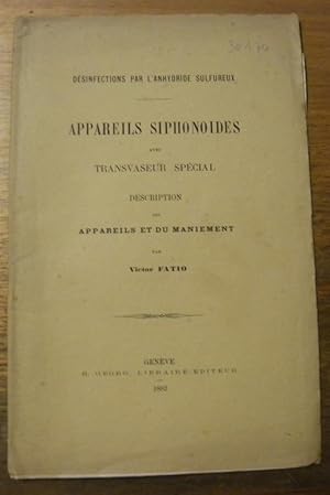 Image du vendeur pour Dsinfections par l'anhydride sulfureux. Appareils siphonoides avec transvaseur spcial. Description des appareils et du maniement. mis en vente par Bouquinerie du Varis