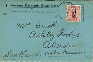 Picturesque Tasmania Letter Card, with five printed Tasmanian views