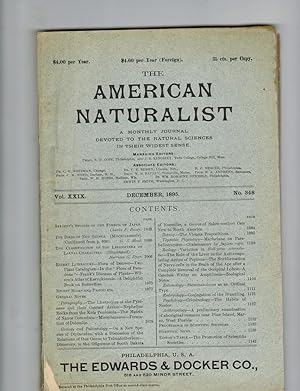 THE AMERICAN NATURALIST: A MONTHLY JOURNAL. December 1895