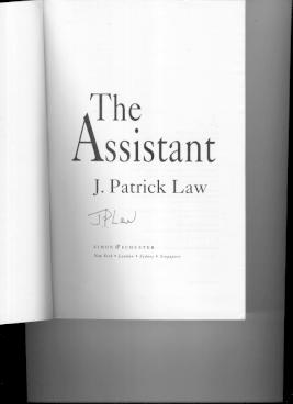 THE ASSISTANT advanced reading copy