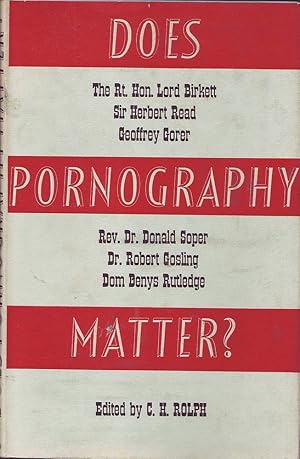 Imagen del vendedor de Does Pornography Matter? a la venta por Mr Pickwick's Fine Old Books