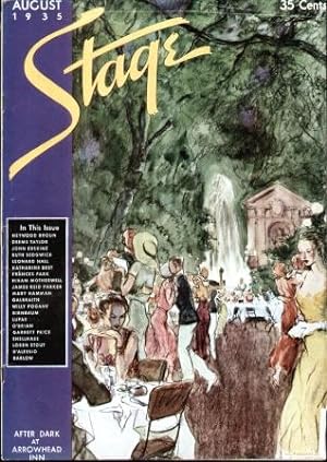 STAGE THE MAGAZINE AFTER-DARK ENTERTAINMENT (AUGUST 1935) Cover Painting by Wallace Morgan