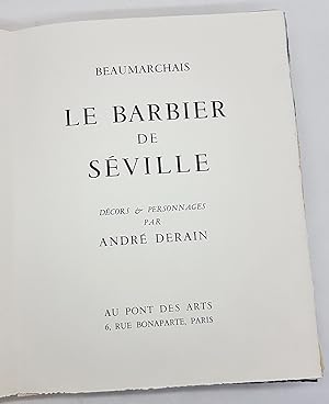 Le Barbier De Séville. Décors et Personnages Par André Derain.