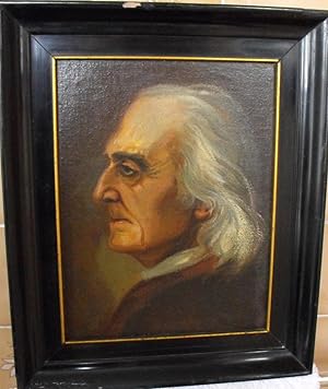 An oil portrait of Franz Liszt (1811  1886) in old age, probably made after his death, signed W....