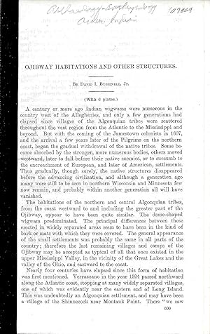 Bild des Verkufers fr OJIBWAY HABITATIONS AND OTHER STRUCTURES. zum Verkauf von Legacy Books