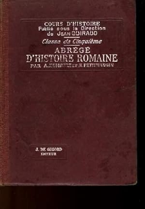 Bild des Verkufers fr ABREGE D'HISTOIRE ROMAINE - CLASSE DE 5me zum Verkauf von Le-Livre