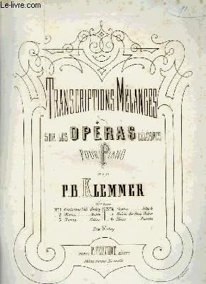 Seller image for TRANSCRIPTIONS-MELANGE SUR LES OPERAS CELEBRES for sale by Le-Livre