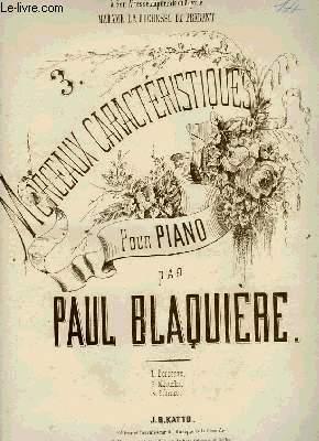 Seller image for 3 MORCEAUX CARACTERISTIQUES POUR PIANO for sale by Le-Livre