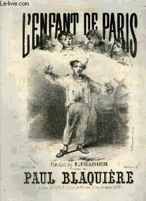 Seller image for L'ENFANT DE PARIS for sale by Le-Livre