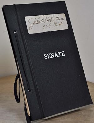 Senate Journal. Thirty-fourth Session. January 15-28, 1915. Signed by Senator Robertson of the 24...